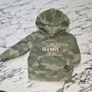 Old Navy Green Camouflage Bear Hoodie